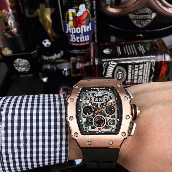 luxury mechanical watch richar mills rm11-03 swiss automatic movement sapphire mirror imported rubber watchband 7cgt cwxu, Slivery;brown
luxury mechanical watch richar mills rm11-03 swiss automatic movement sapphire mirror imported rubber watchband 7cgt cwxu, Slivery;brown