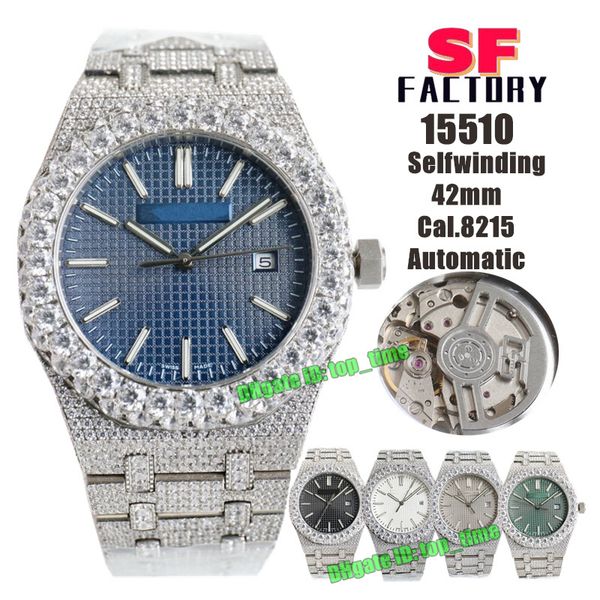 sf factory watches ice out full diamond 50th anniversary 15510 selfwinding 42mm 8215 automatic mens watch blue/black/white/gray/green dial d, Slivery;brown
sf factory watches ice out full diamond 50th anniversary 15510 selfwinding 42mm 8215 automatic mens watch blue/black/white/gray/green dial d, Slivery;brown