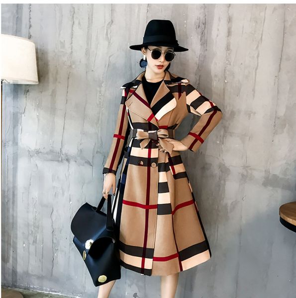 women's leather faux thickened autumn and winter women's lapels in the long simple color matching retro plaid coat temperament win, Black
women's leather faux thickened autumn and winter women's lapels in the long simple color matching retro plaid coat temperament win, Black