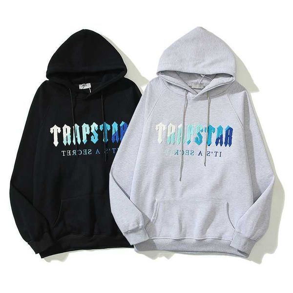 european and american niche rap trend trapstar blue white towel embroidered plush hooded sweater men's women's hoodies, Black;brown
european and american niche rap trend trapstar blue white towel embroidered plush hooded sweater men's women's hoodies, Black;brown