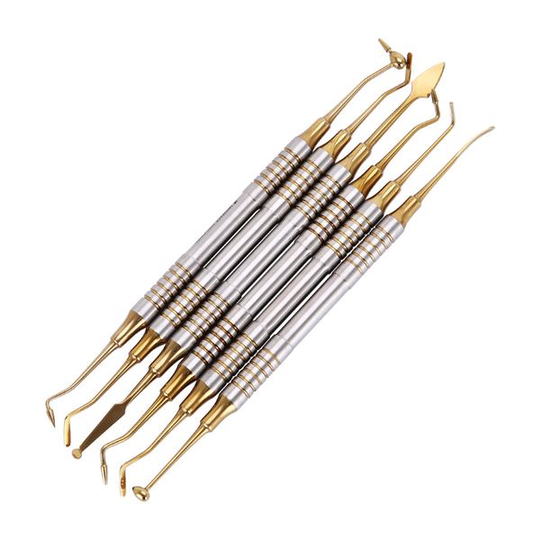 6pcs/kit dental composite resin filling spatula 18.5cm repair tools instrument titanium plated head
6pcs/kit dental composite resin filling spatula 18.5cm repair tools instrument titanium plated head