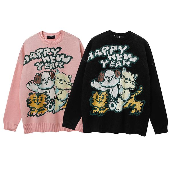 american vintage funny cartoon round neck sweater men and women autumn and winter new ins couple versatile t-shirt, Black;white
american vintage funny cartoon round neck sweater men and women autumn and winter new ins couple versatile t-shirt, Black;white