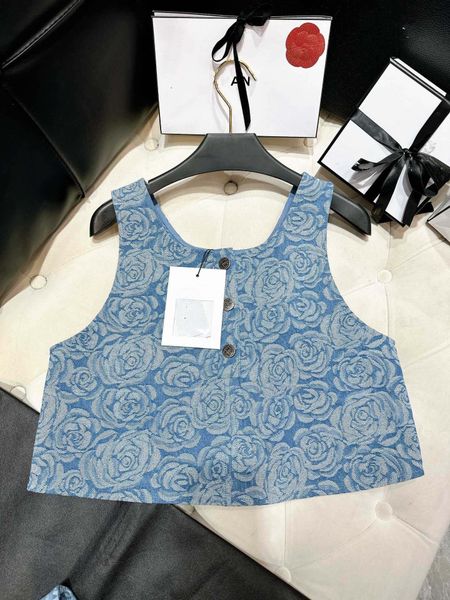 women denim r embossed jacquard denim tank fashion style women's two piece set, White
women denim r embossed jacquard denim tank fashion style women's two piece set, White