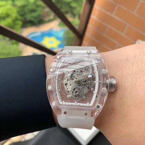 luxury mechanical watch richar mills rm110swiss automatic movement sapphire mirror imported rubber strap hcfj, Slivery;brown
luxury mechanical watch richar mills rm110swiss automatic movement sapphire mirror imported rubber strap hcfj, Slivery;brown