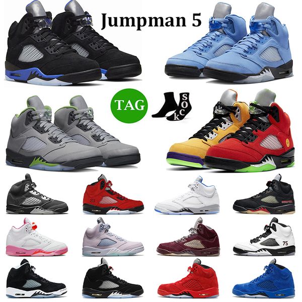 5s men jumpman 5 basketball shoes unc white cement aqua racer blue alternate grape red suede mens trainers sneakers sports size 40-47
5s men jumpman 5 basketball shoes unc white cement aqua racer blue alternate grape red suede mens trainers sneakers sports size 40-47