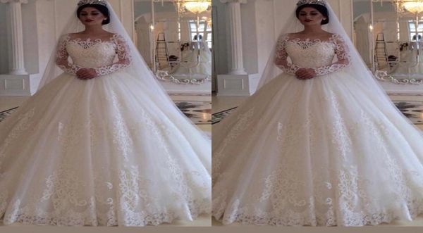 2019 arabic glamorous bateau long sleeves princess wedding dress long custom made full lace princess bridal gowns sweep train6560830, White
2019 arabic glamorous bateau long sleeves princess wedding dress long custom made full lace princess bridal gowns sweep train6560830, White