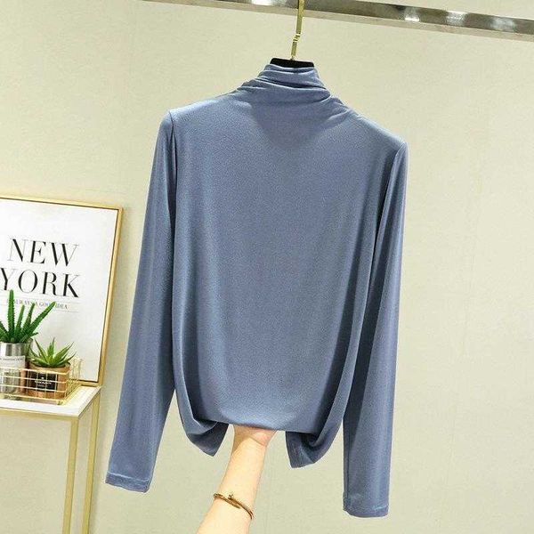 modal half turtleneck bottoming shirt womens autumn and winter long sleeve t, White
modal half turtleneck bottoming shirt womens autumn and winter long sleeve t, White
