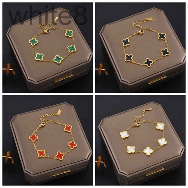 charm bracelets designer classic design colorful clover bracelet 18k gold stainless steel jewelry for women gift vxwu, Golden;silver
charm bracelets designer classic design colorful clover bracelet 18k gold stainless steel jewelry for women gift vxwu, Golden;silver