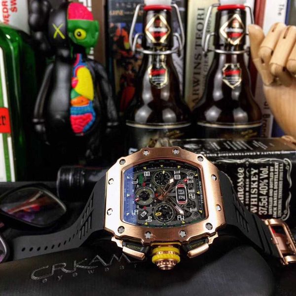 luxury mechanical watch richar mills rm11-03 swiss automatic movement sapphire mirror imported rubber watchband 25pu, Slivery;brown
luxury mechanical watch richar mills rm11-03 swiss automatic movement sapphire mirror imported rubber watchband 25pu, Slivery;brown