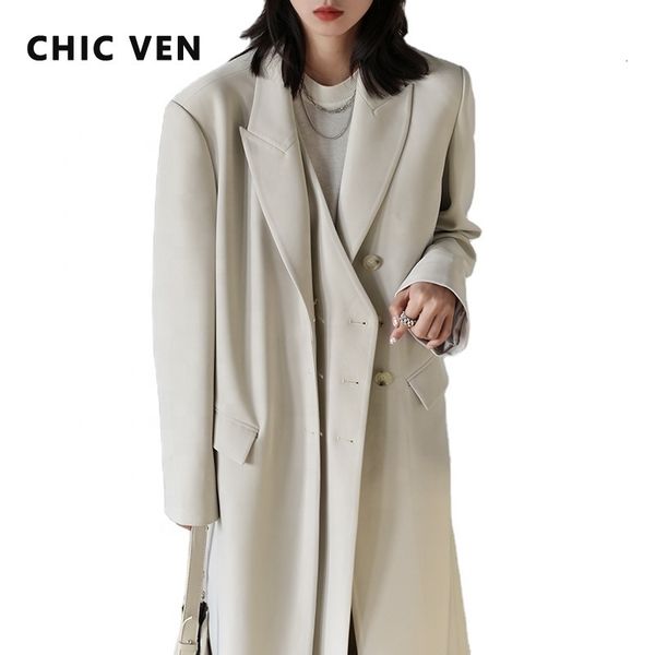 women's leather faux chic ven women blazers thick long trench coat tailored coats windbreaker outerwear female office lady autumn winte, Black
women's leather faux chic ven women blazers thick long trench coat tailored coats windbreaker outerwear female office lady autumn winte, Black