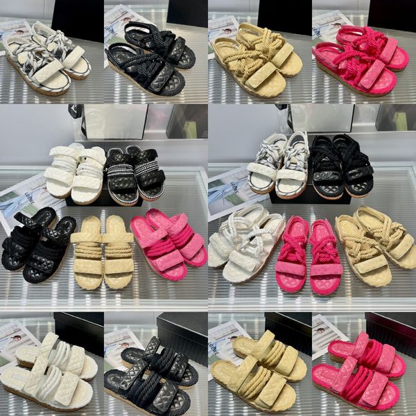 dad sandal womens braided rope slippers designer luxury quilted flat platform slides beig summer beach paris cha camellia hemp strap espadri, Black
dad sandal womens braided rope slippers designer luxury quilted flat platform slides beig summer beach paris cha camellia hemp strap espadri, Black