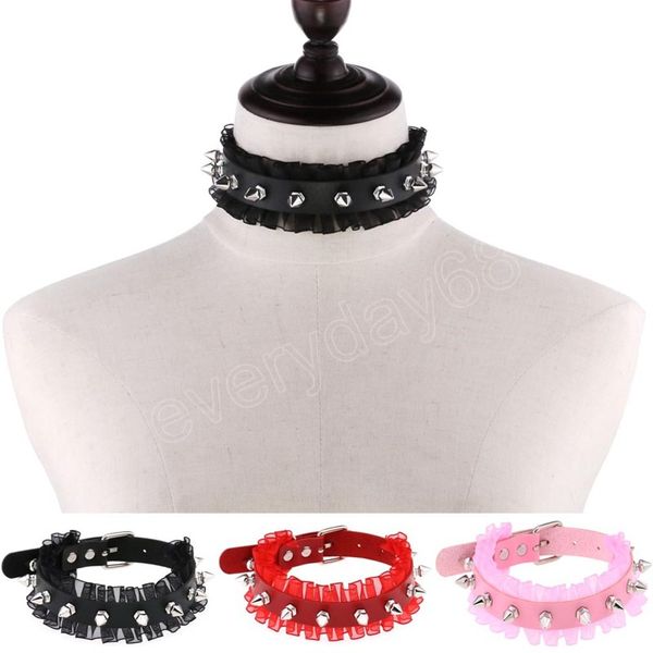 hip hop vintage lace leather choker necklace women men harajuku punk rivet statement collar necklace jewelry, Golden;silver
hip hop vintage lace leather choker necklace women men harajuku punk rivet statement collar necklace jewelry, Golden;silver