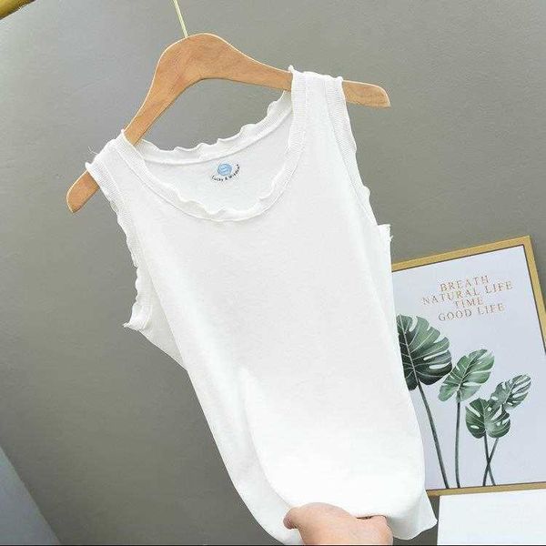 summer lace wooden tank ear collar sling bottoming shirt women korean style inner, White
summer lace wooden tank ear collar sling bottoming shirt women korean style inner, White