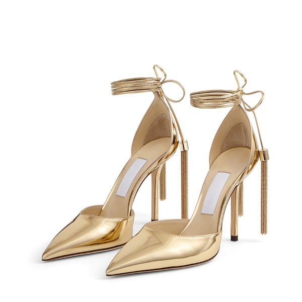 fashion sandals women pumps london eris 100 mm gold black leather long tasseled ankle straps pointed toes design italy classic evening dress
fashion sandals women pumps london eris 100 mm gold black leather long tasseled ankle straps pointed toes design italy classic evening dress