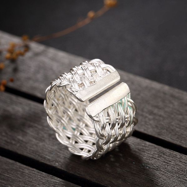 original wide hand knitted 925 sterling silver ring vintage personalized open index finger men's and women's design jewelry
original wide hand knitted 925 sterling silver ring vintage personalized open index finger men's and women's design jewelry