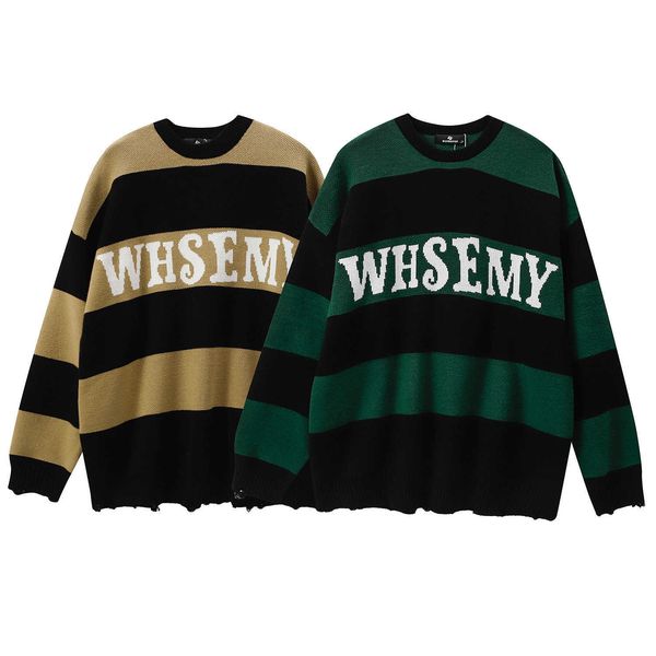 autumn and winter new american style dark black bf relaxed college youth sweater couple striped women, Black;white
autumn and winter new american style dark black bf relaxed college youth sweater couple striped women, Black;white