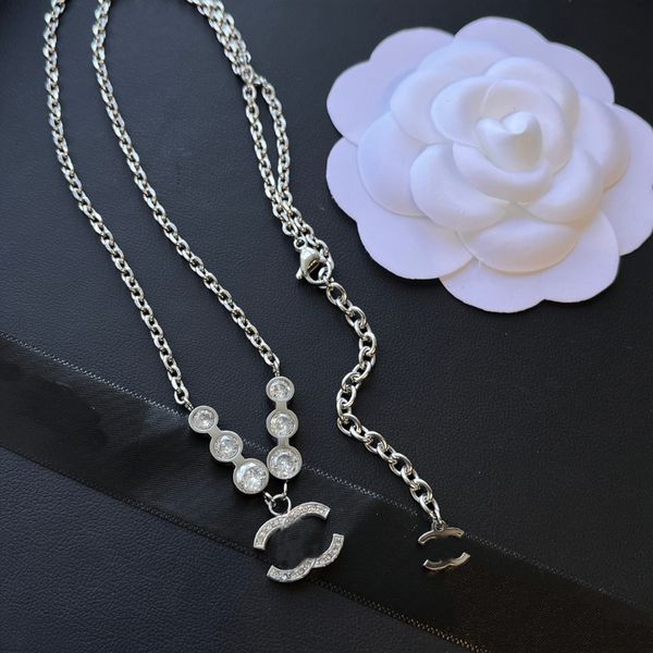 pendant necklaces designer luxury designer necklace diamond women zircon choker chain 18k gd plated quality stainless steel letter for jewel, Silver
pendant necklaces designer luxury designer necklace diamond women zircon choker chain 18k gd plated quality stainless steel letter for jewel, Silver
