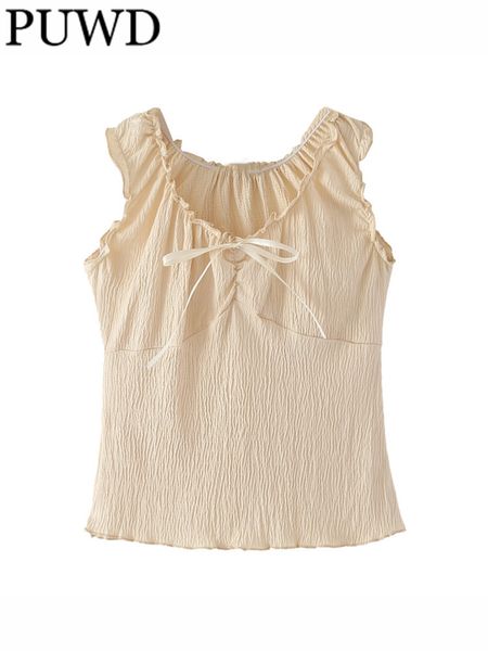 women's tanks camis puwd women beige agaric edge bow slim autumn fashion female casual girls sleeveless 230331, White
women's tanks camis puwd women beige agaric edge bow slim autumn fashion female casual girls sleeveless 230331, White