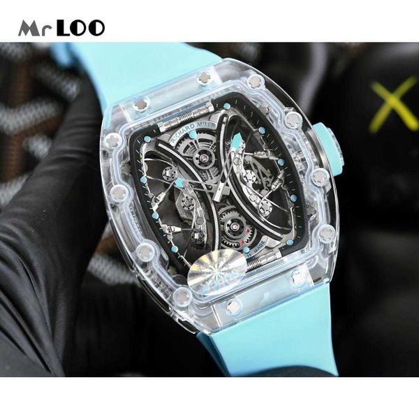 luxury mechanical watch richar mills rm53-02 swiss automatic movement sapphire mirror rubber watchband 9fis, Slivery;brown
luxury mechanical watch richar mills rm53-02 swiss automatic movement sapphire mirror rubber watchband 9fis, Slivery;brown