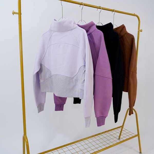 women's hoodies sweatshirts lu jackets yoga stand collar jacket scuba oversized funnel neck half zip hoodies lady gilrs autumn movement, Black
women's hoodies sweatshirts lu jackets yoga stand collar jacket scuba oversized funnel neck half zip hoodies lady gilrs autumn movement, Black
