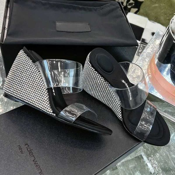 rhinestone wedge a/w heel sandals women's thick sole 2023 summer new super fairy slotted high heels open toe sandals, Black
rhinestone wedge a/w heel sandals women's thick sole 2023 summer new super fairy slotted high heels open toe sandals, Black