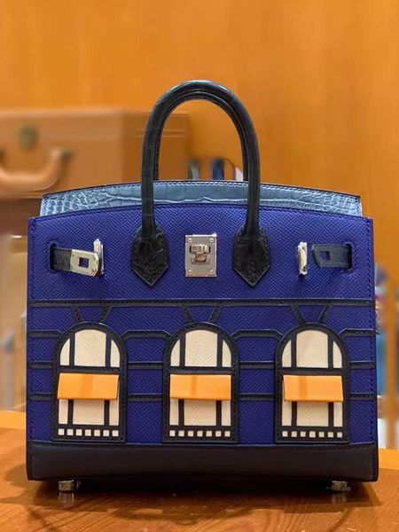birkin all handmade american crocodile leather house bag real cowhide 20cm high end women's mini ayw