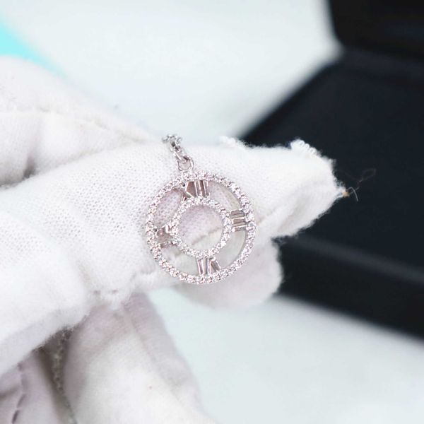 same brand model pendant necklaces hollow out roman numeral full diamond necklace 2023 new, Silver
same brand model pendant necklaces hollow out roman numeral full diamond necklace 2023 new, Silver