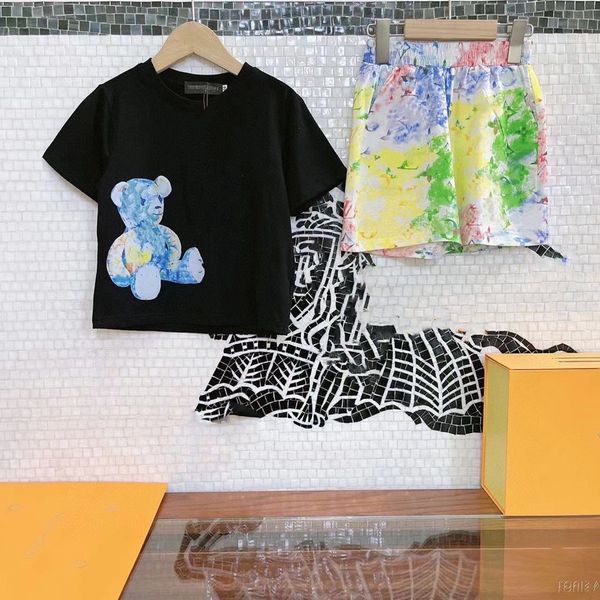 2pics kids clothes bear pattern baby designer set luxury kid t shirt toddler set graffiti colorful short sleeve 1-15 ages boys girls sets su, White
2pics kids clothes bear pattern baby designer set luxury kid t shirt toddler set graffiti colorful short sleeve 1-15 ages boys girls sets su, White