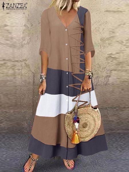 casual dresses zanzea spring bohemian dress fashion retro holiday women loose short sleeve elegant vestidos 230330, Black;gray
casual dresses zanzea spring bohemian dress fashion retro holiday women loose short sleeve elegant vestidos 230330, Black;gray