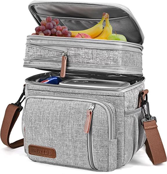 lunch bag for women men double deck lunch box - leakproof insulated soft large lunch cooler bag ing, Black;red
lunch bag for women men double deck lunch box - leakproof insulated soft large lunch cooler bag ing, Black;red