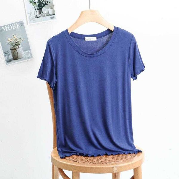 summer korean style shirts round neck flying edge bottoming shirt modal cotton, White
summer korean style shirts round neck flying edge bottoming shirt modal cotton, White
