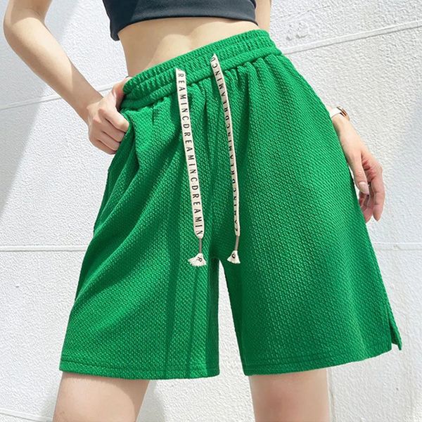 women's shorts xpqbb green loose casual shorts women's summer split elastic waist knee pants women's full matching wide leg s, White;black
women's shorts xpqbb green loose casual shorts women's summer split elastic waist knee pants women's full matching wide leg s, White;black
