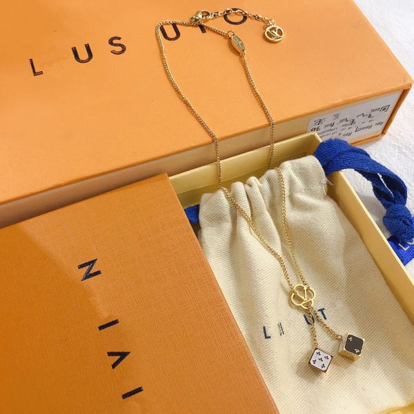 fashion jewelry necklace charming style women's long chain 18k gold plated popular brand gift couple luxury designer dice necklaces eur, Silver
fashion jewelry necklace charming style women's long chain 18k gold plated popular brand gift couple luxury designer dice necklaces eur, Silver