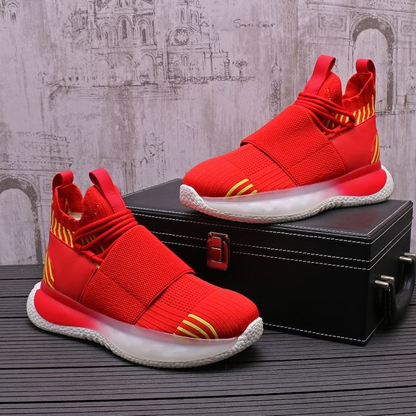 men's boots high board shoes summer new tide shoes burst breathable socks shoes red sports casual shoes match a6, Black
men's boots high board shoes summer new tide shoes burst breathable socks shoes red sports casual shoes match a6, Black