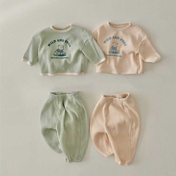 spring autumn kids clothes set boy girl baby waffle cartoon long sleeve withsolid pants 2pcs children letter print t-shirt suit p230331, White
spring autumn kids clothes set boy girl baby waffle cartoon long sleeve withsolid pants 2pcs children letter print t-shirt suit p230331, White