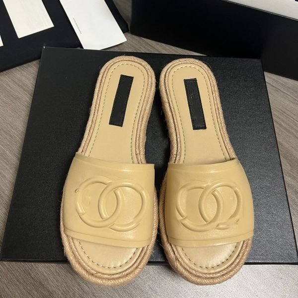 multi colors 23c leather flat slippers women slide mules espadrille sandals shoes beige black lambskin interlocking slides slip on platform
multi colors 23c leather flat slippers women slide mules espadrille sandals shoes beige black lambskin interlocking slides slip on platform