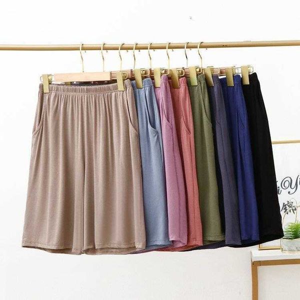 modal shorts womens summer loose large size thin sports pocket pajama pants can be, White;black
modal shorts womens summer loose large size thin sports pocket pajama pants can be, White;black
