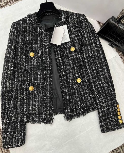 balm home 2023 women's brand jacket new women's autumn winter jacket fashion metal buckle logo tweed coat cardigan designer high-g, Black;brown
balm home 2023 women's brand jacket new women's autumn winter jacket fashion metal buckle logo tweed coat cardigan designer high-g, Black;brown