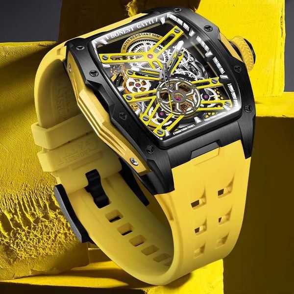 luxury mechanical watch bonest gatti german watch men's automatic mechanical luminous barrel openwork waterproof richar millser hourist, Slivery;brown
luxury mechanical watch bonest gatti german watch men's automatic mechanical luminous barrel openwork waterproof richar millser hourist, Slivery;brown