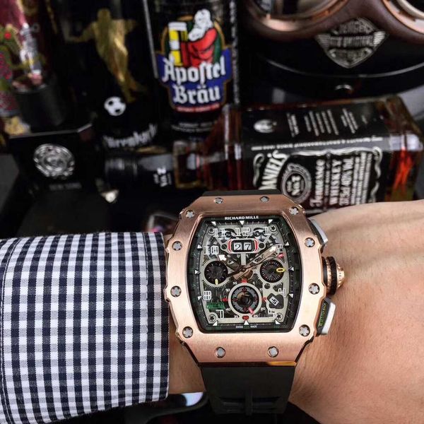 luxury mechanical watch richar mills rm11-03 swiss automatic mirror imported sapphire rubber uapw, Slivery;brown
luxury mechanical watch richar mills rm11-03 swiss automatic mirror imported sapphire rubber uapw, Slivery;brown