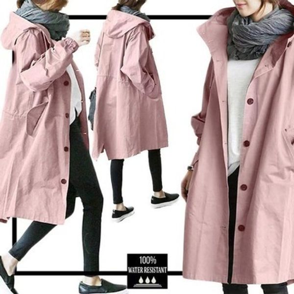 women's trench coat's jackets single breasted hooded classic lapel long sleeve windproof overcoat casual mid length spring clothin, Tan;black
women's trench coat's jackets single breasted hooded classic lapel long sleeve windproof overcoat casual mid length spring clothin, Tan;black