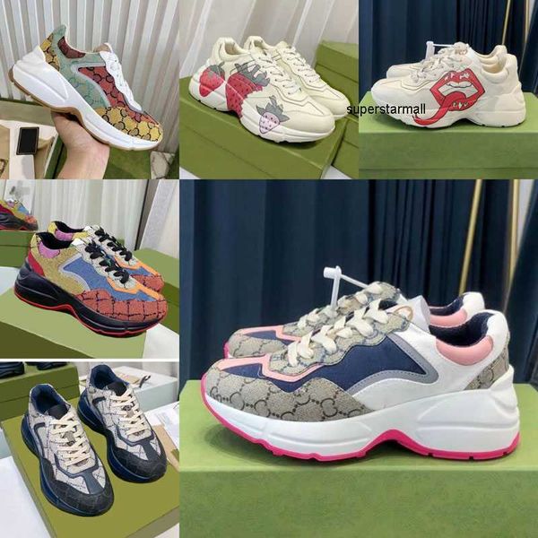 luxury designer rhyton sneakers ladies shoe beige men women trainers vintage chaussures fashion shoeswave mouth sneaker size 35-46 with box, Black
luxury designer rhyton sneakers ladies shoe beige men women trainers vintage chaussures fashion shoeswave mouth sneaker size 35-46 with box, Black