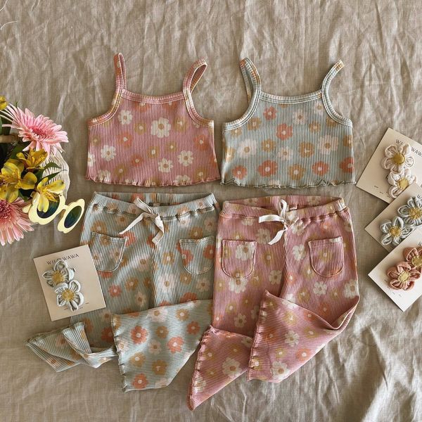 clothing sets lovely children summer ribbed floral print sleeveless tanks elastic waist pocket long pants casual outfits 230420, White
clothing sets lovely children summer ribbed floral print sleeveless tanks elastic waist pocket long pants casual outfits 230420, White