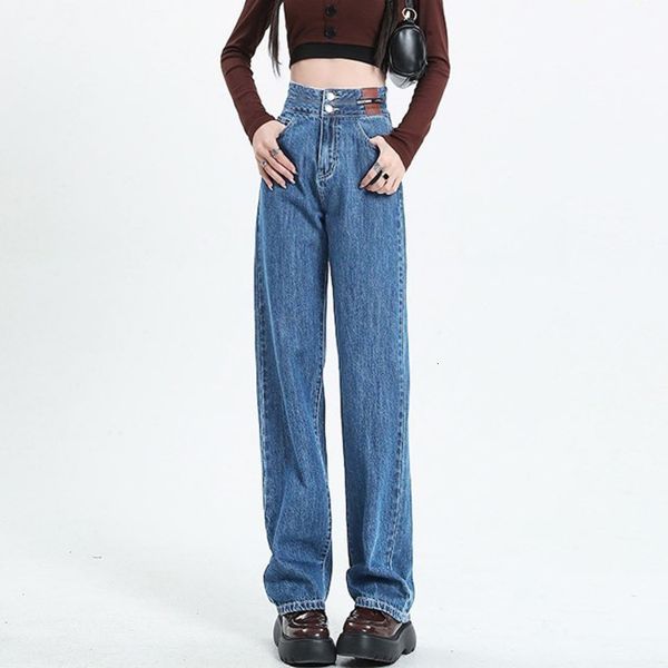 women's jeans vintage baggy y2k high waist woman streetwear korean denim clothing women pants straight leg fashion 230331, Blue
women's jeans vintage baggy y2k high waist woman streetwear korean denim clothing women pants straight leg fashion 230331, Blue