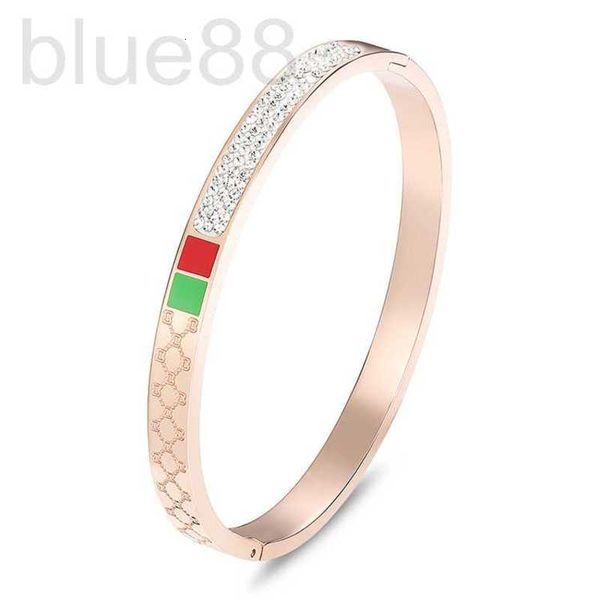 bangle designer the same red and green diamond studded steel rose gold plated bracelet is simple versatile with stainless headpiece t44n, Black
bangle designer the same red and green diamond studded steel rose gold plated bracelet is simple versatile with stainless headpiece t44n, Black