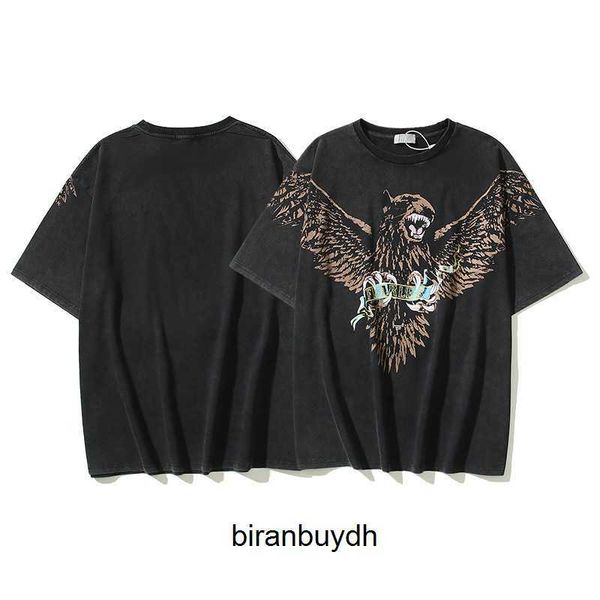 men's t-shirts high street fashion rep eagle dog print vtg washed old damaged short sleeve t-shirt ins pure cotton men and women, White;black
men's t-shirts high street fashion rep eagle dog print vtg washed old damaged short sleeve t-shirt ins pure cotton men and women, White;black