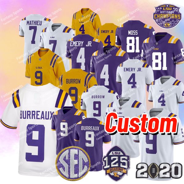 custom lsu tigers john emery jr. 4 jersey white abraham ii allen baskerville bordelon brooks 9 burrow burreaux damarius mcghee moss purple f, Black
custom lsu tigers john emery jr. 4 jersey white abraham ii allen baskerville bordelon brooks 9 burrow burreaux damarius mcghee moss purple f, Black