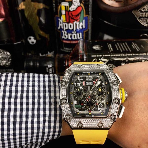 luxury mechanical watch richar mills rm11-03 swiss automatic movement sapphire mirror imported rubber watchband dl8c, Slivery;brown
luxury mechanical watch richar mills rm11-03 swiss automatic movement sapphire mirror imported rubber watchband dl8c, Slivery;brown