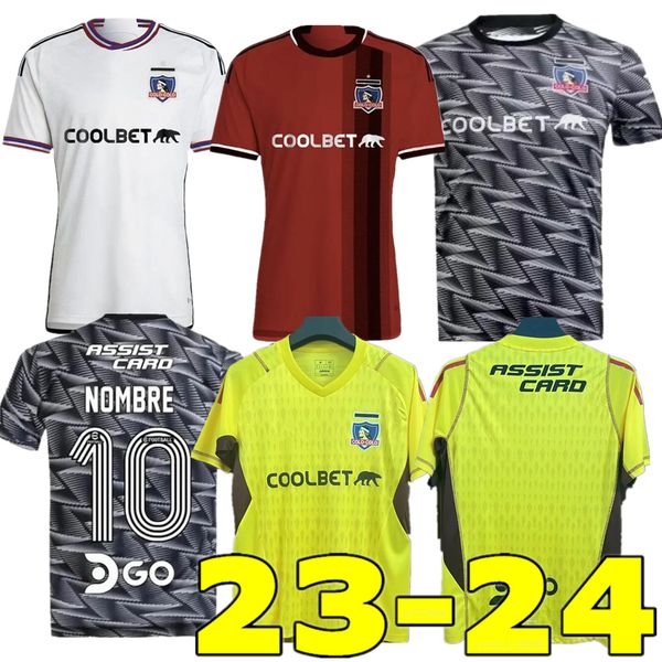 23 24 colo colo soccer jerseys 2023 #10 valencia uniform #32 arriagada opazo football shirt home gold special jersey goalkeeper shirts, White;black
23 24 colo colo soccer jerseys 2023 #10 valencia uniform #32 arriagada opazo football shirt home gold special jersey goalkeeper shirts, White;black