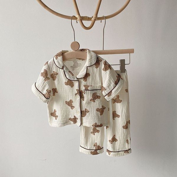 pajamas milancel summer children's clothing boys' polo neck pajamas cartoon bear girl pajamas baby home clothing 230331, Blue;red
pajamas milancel summer children's clothing boys' polo neck pajamas cartoon bear girl pajamas baby home clothing 230331, Blue;red